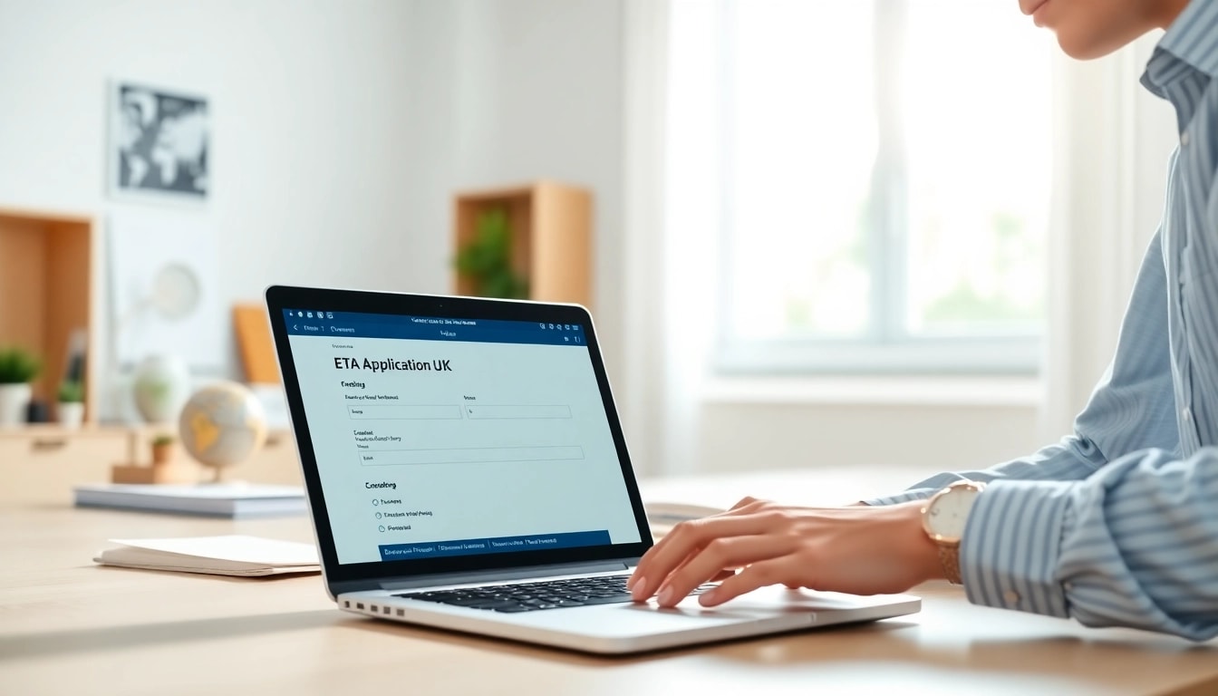 Apply for your eta application uk efficiently in a modern workspace.