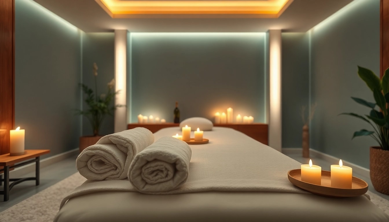 Spa Ads featuring a serene treatment room with calming colors and elegant decor.