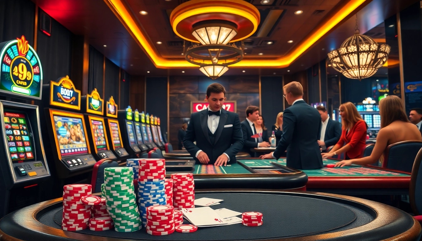 Experience high-stakes gambling with the Win79 code in a luxury casino setting.