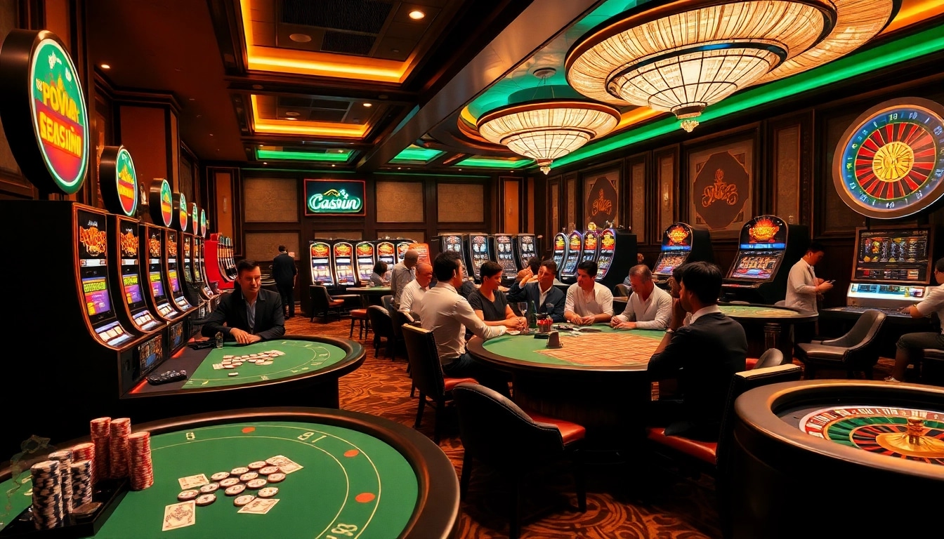 Experience thrilling moments at Nhà cái 33win with vibrant casino games featuring luxury tables.