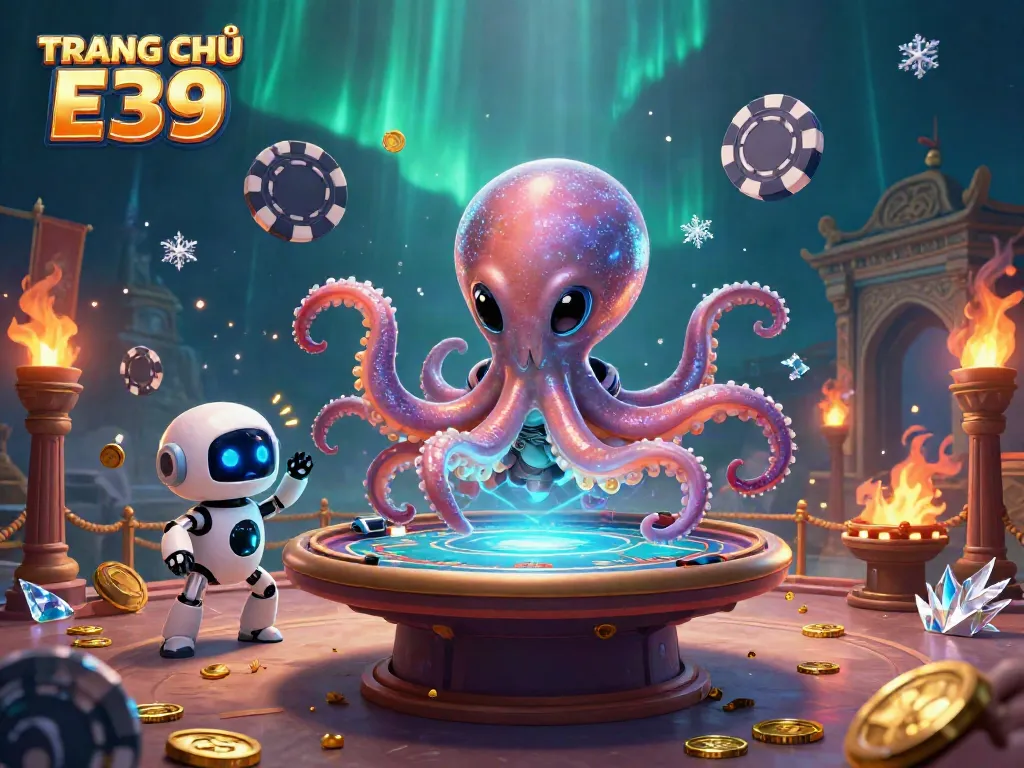 Engage in vibrant, dynamic gameplay at TRANG CHỦ E39 with an exciting alien poker scene.