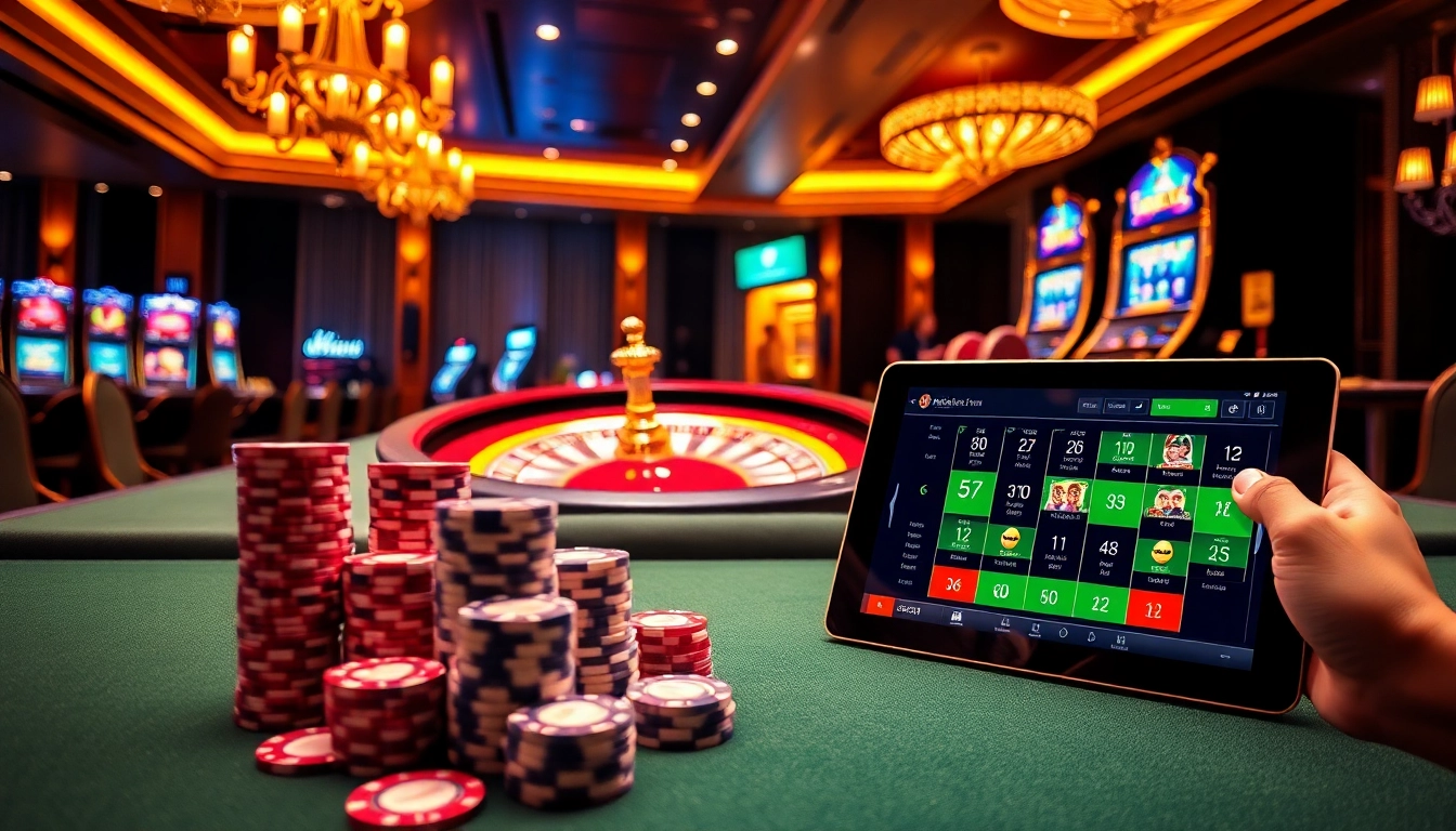 Experience the excitement of gambling at king88b.us.com with luxurious casino tables and vibrant slot machines.
