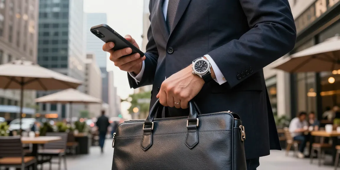 Explore premium clone watches on a stylish individual in an urban setting