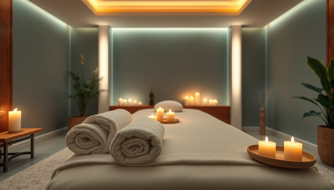 Spa Ads featuring a serene treatment room with calming colors and elegant decor.