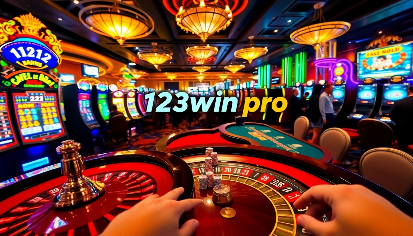 Enjoying a thrilling game atmosphere at 123win pro with poker chips and roulette.