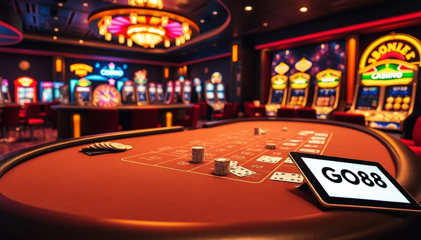 Experience the excitement of gambling at https://go88.fast/ with blackjack tables and slot machines.