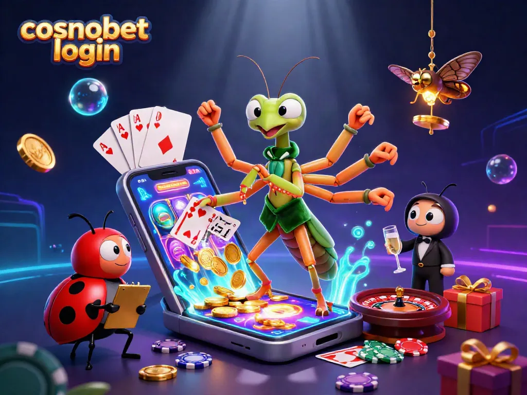 Experience seamless cosmobet login with exciting game visuals and vibrant casino elements.