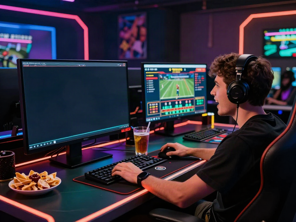 Engaged player on TX88 gaming platform betting on sports and live casino.