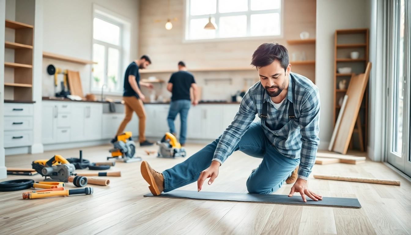 Skilled renovators near me transforming a home in a vibrant renovation scene.