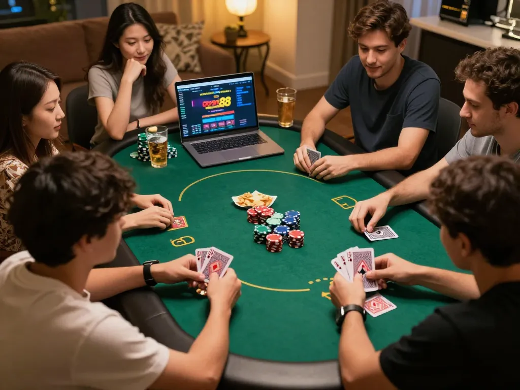 Engaging poker night at home using open88 đổi thưởng platform for an interactive gaming experience