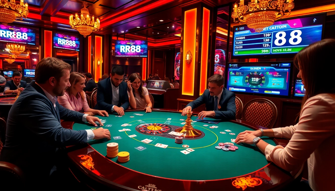 Experience the thrill of RR88 with high-stakes poker and vibrant casino ambiance.