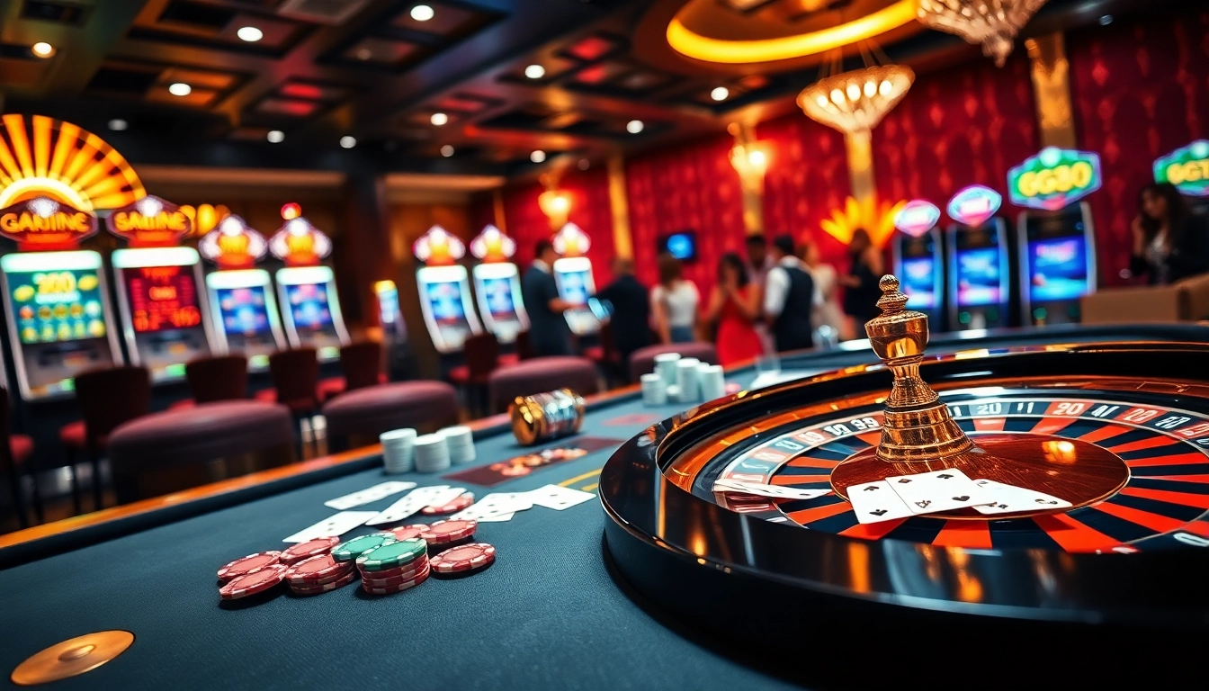 Win big at GG88 casino with vibrant tables, colorful poker chips, and high-energy gameplay.