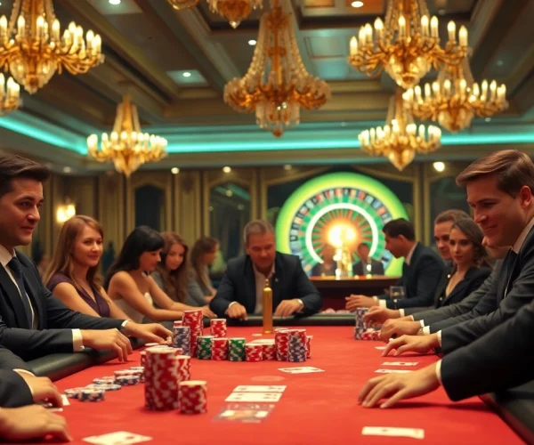 Experience the excitement of 88i with vibrant poker action at an upscale casino table.