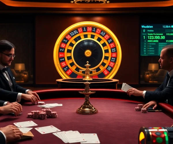 Betting excitement at https://kubet77i.ink/ showcasing a poker table and slot machines.