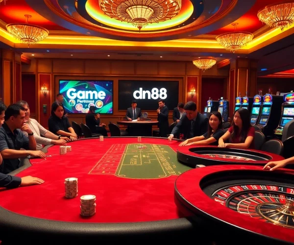 Experience the thrill of Game dn88 with exciting poker chips and dynamic gambling visuals.
