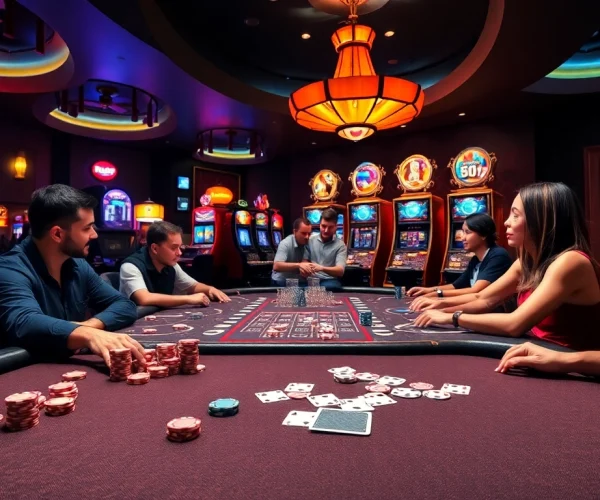 Experience thrilling poker action with XXX games showcased in a luxurious casino setting.