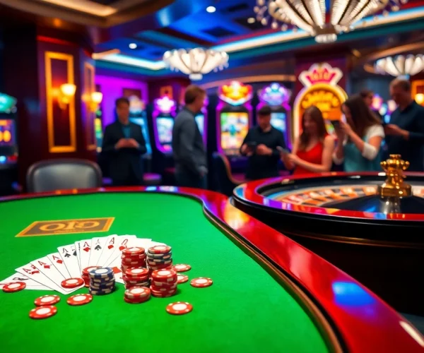 Join the excitement at i9bet com with vibrant casino gaming scenes and poker action.