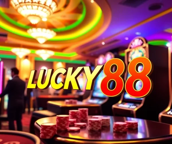 Experience the thrill of LUCKY88 as players win big at an exciting casino slot machine.